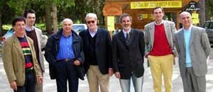 1° philosophys international festival in Sila - left to right: Michele BORRELLI - Santiago ZABALA - Giacomo MARRAMAO - Gianni VATTIMO - Francesco Saverio ALESSIO - Mauro PIOLA -  Carmelo DOTOLO - Photography by Carmine TALERICO