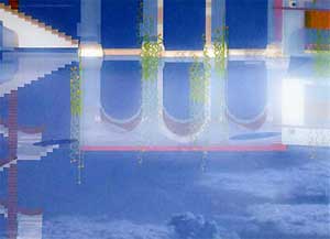 Computer Science for Art: Mediterranean Art: Fantastic Mediterranean Architecture: extract from Le città della Gojia, Rendering, CAD, Mediterranean Computer Art Design of Francesco Saverio ALESSIO © copyright 2001 all rights reserved