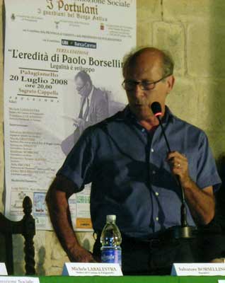 L'eredit di Paolo Borsellino III edizione - Palagianello, 20 luglio 2008  - florense.it web site