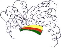 Arte Mediterranea: Arte Florense: Francesco Saverio Alessio: Caricatura di Emiliano MORRONE copyright 2004 penna a sfera su carta colorazione effettuata al computer
